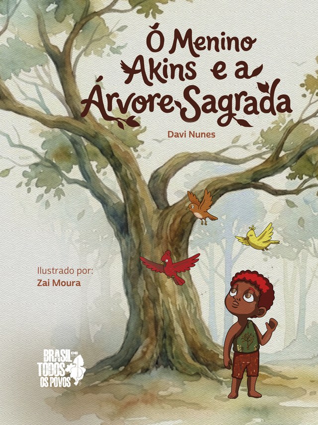 Capa de O Menino Akins e a Árvore Sagrada